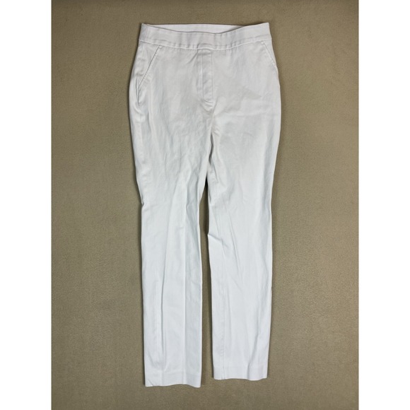 SPANX Pants - Spanx Pants Womens Small White On The Go Slim‎ Straight Pull On Stretch Mid Rise